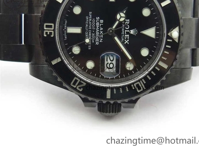 Date Edition 904L A2824 W PVD Submariner V6F Blaken 1:1 Best 0213